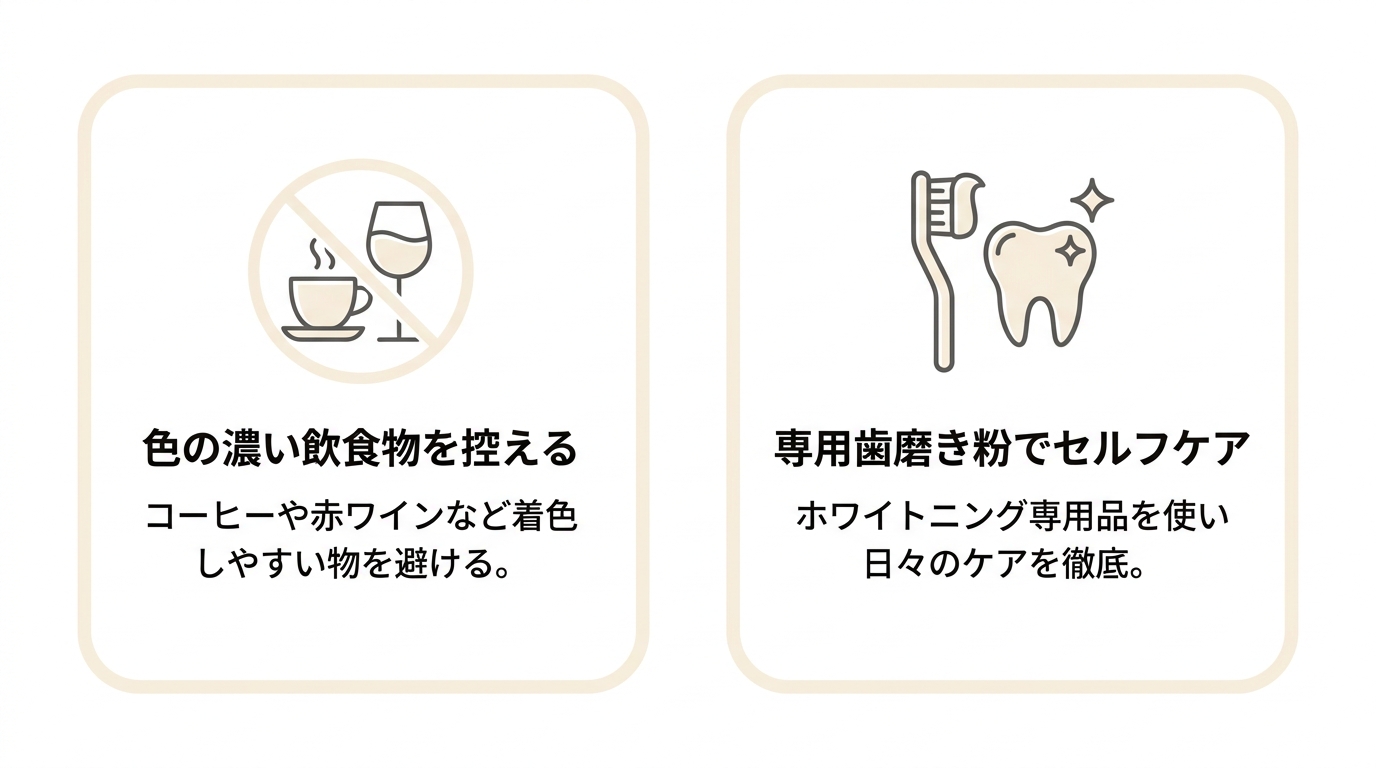 ホワイトニング効果を長持ちさせる2つのセルフケア